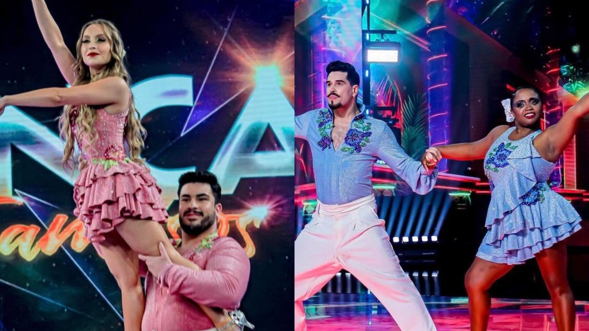 Carla Diaz, Diego Basilio, Daiane dos Santos e Daniel Norton na ‘Dança dos Famosos’