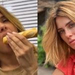 Carolina Dieckmann se delicia ao comer pão feito com ferro de passar roupa. Foto: Reprodução/Instagram