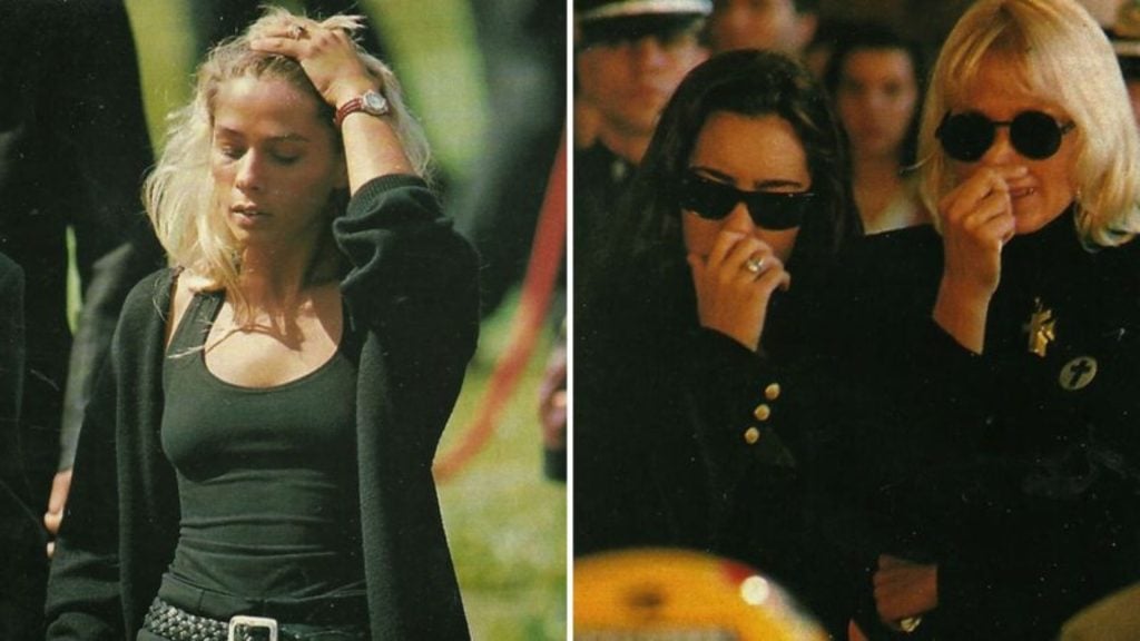 Galisteu viveu drama no velório Adriane Galisteu e Xuxa Meneghel no velório de Senna (Reprodução/Arquivo Caras)