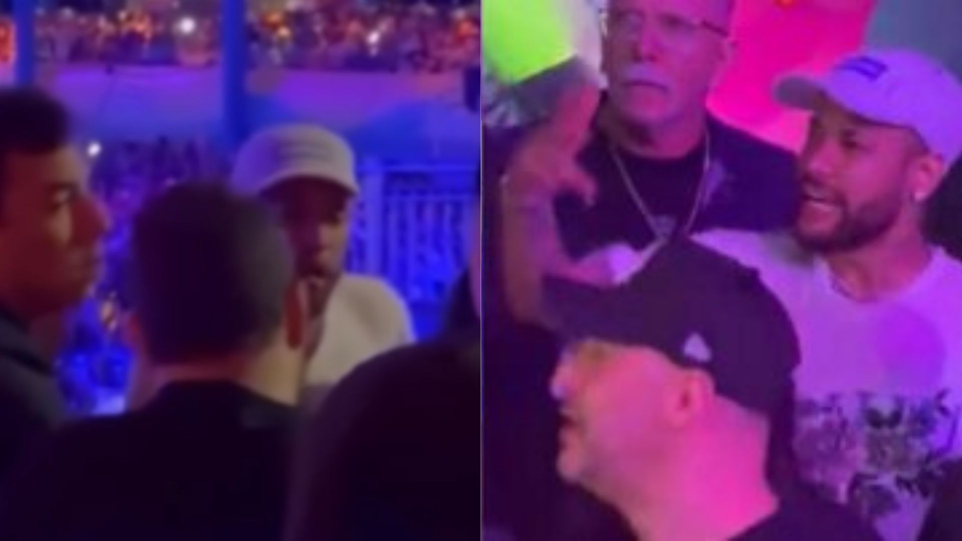 Neymar briga em show. Reprodução/Twitter