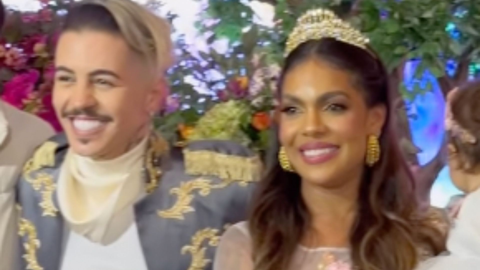 Biel e Tays em festa de aniversário da filha, Pietra