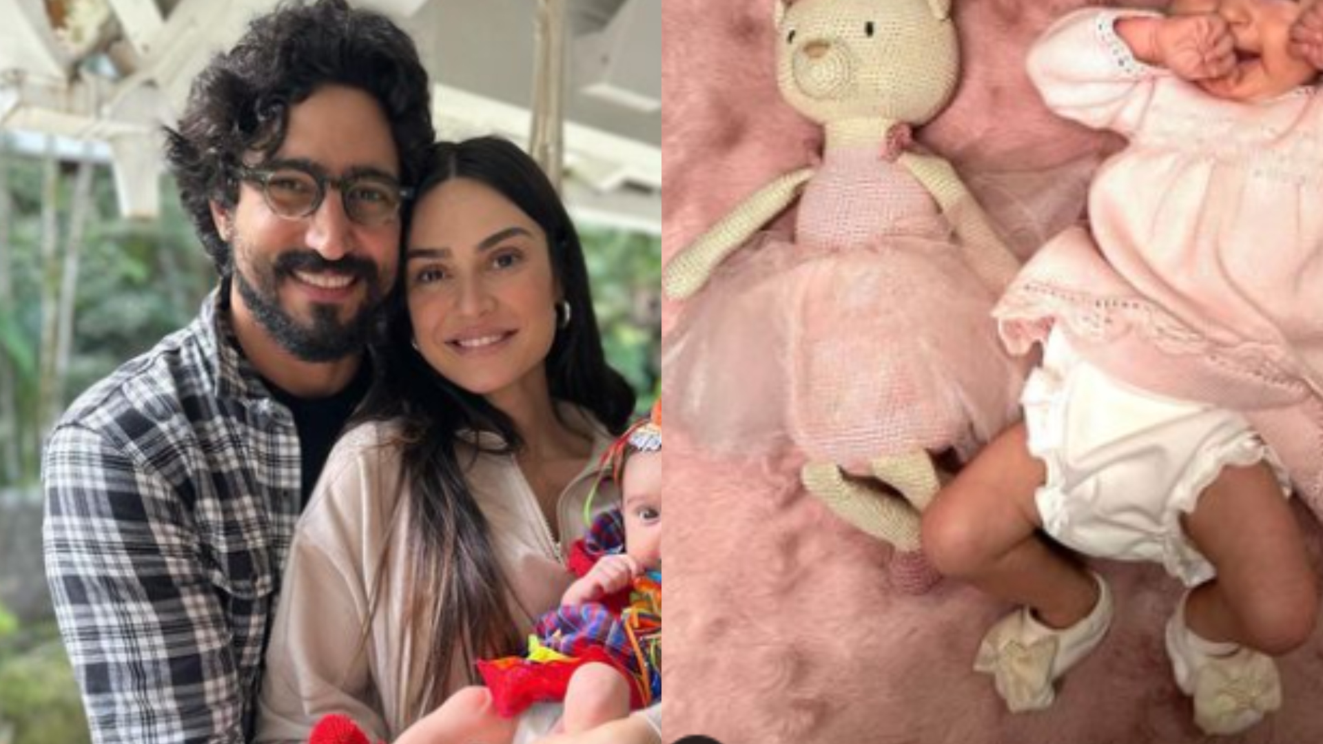 Thaila Ayala e Renato Góes com a filha caçula, Tereza