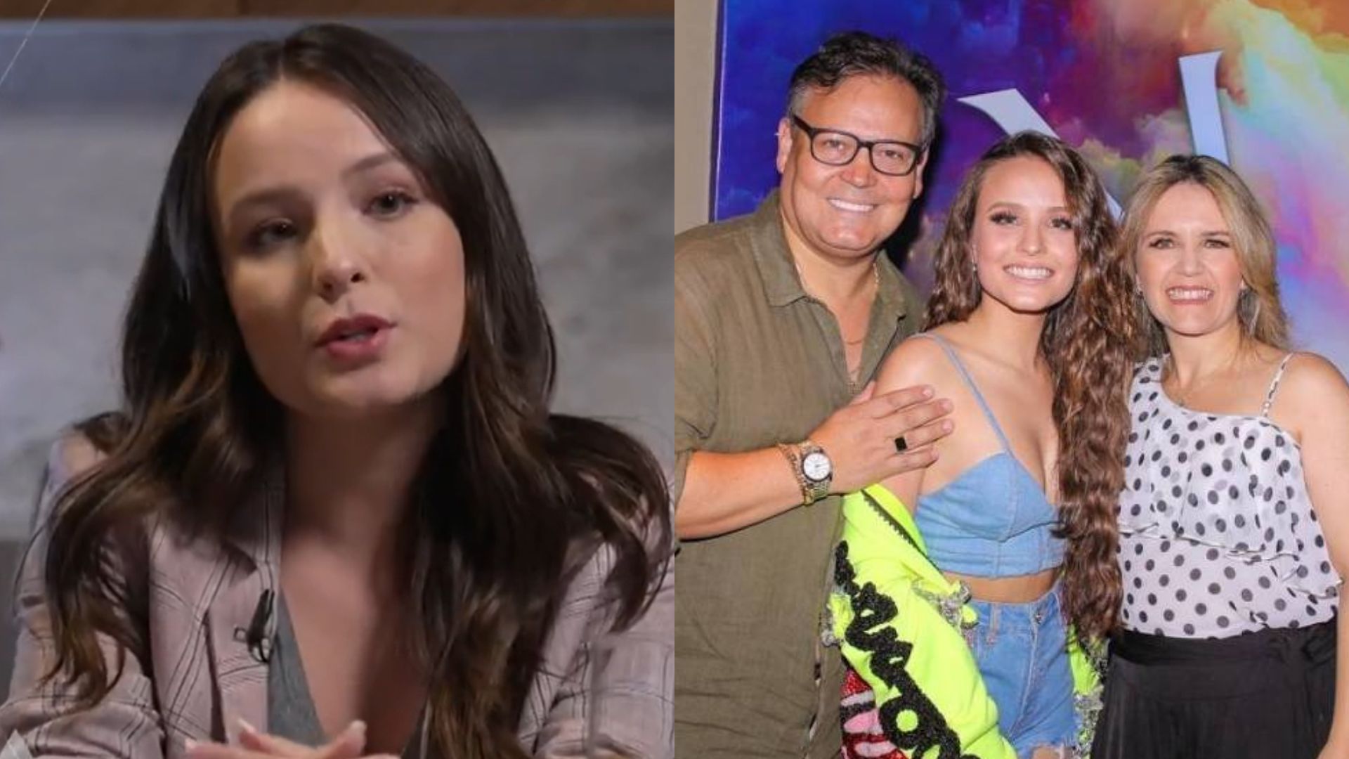 Larissa Manoela e pais - Reprodução/TV Globo e AgNews