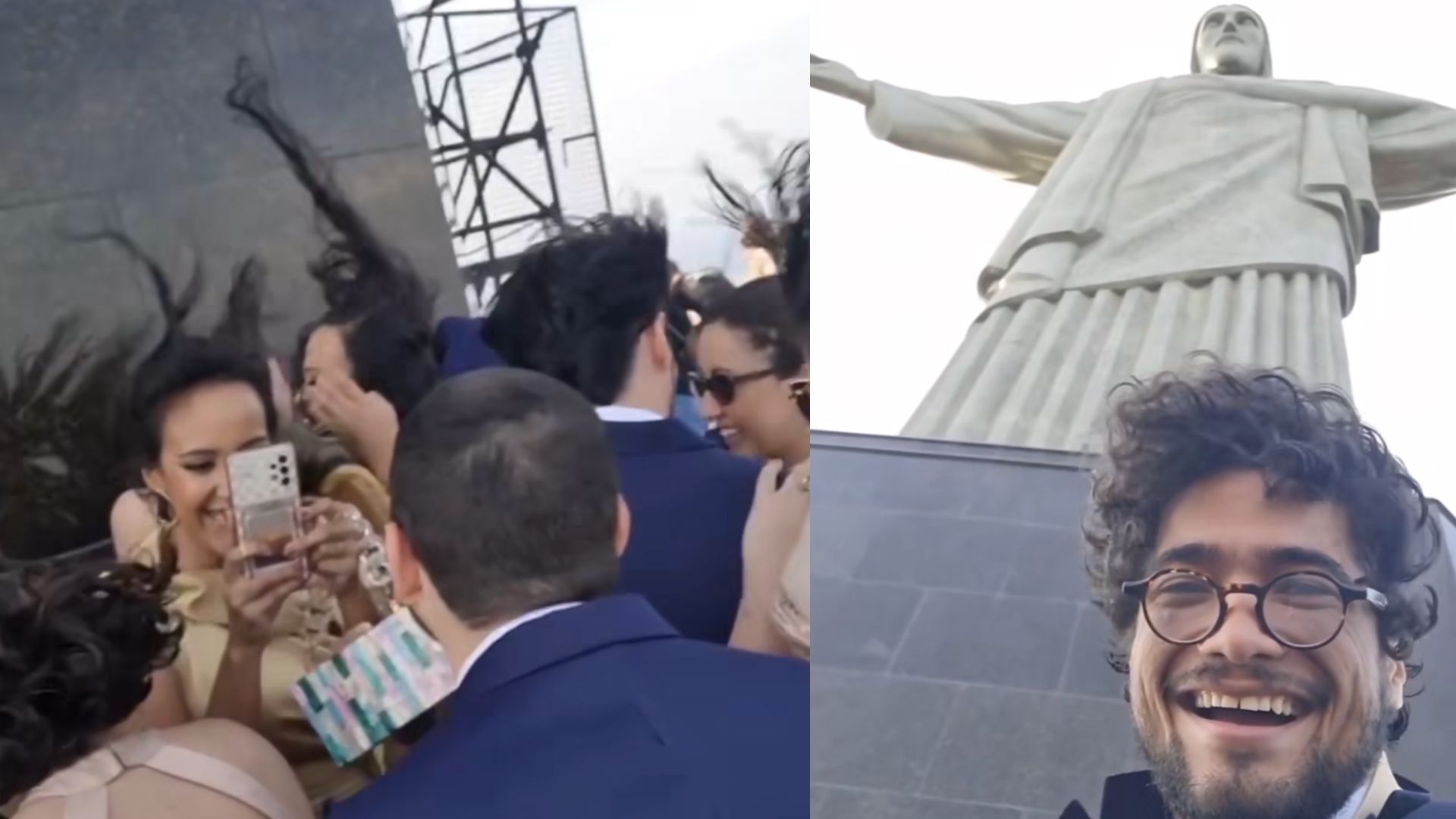 Vendaval no Cristo Redentor - Reprodução/Instagram