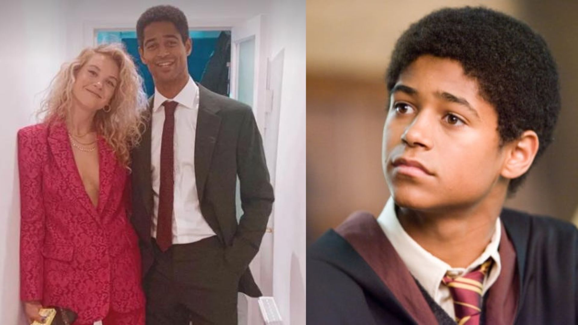 Alfred Enoch e noiva Mona Godfrey (Reprodução)