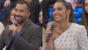 Gil do Vigor e Patrícia Poeta no 'Altas Horas' (Reprodução/TV Globo)
