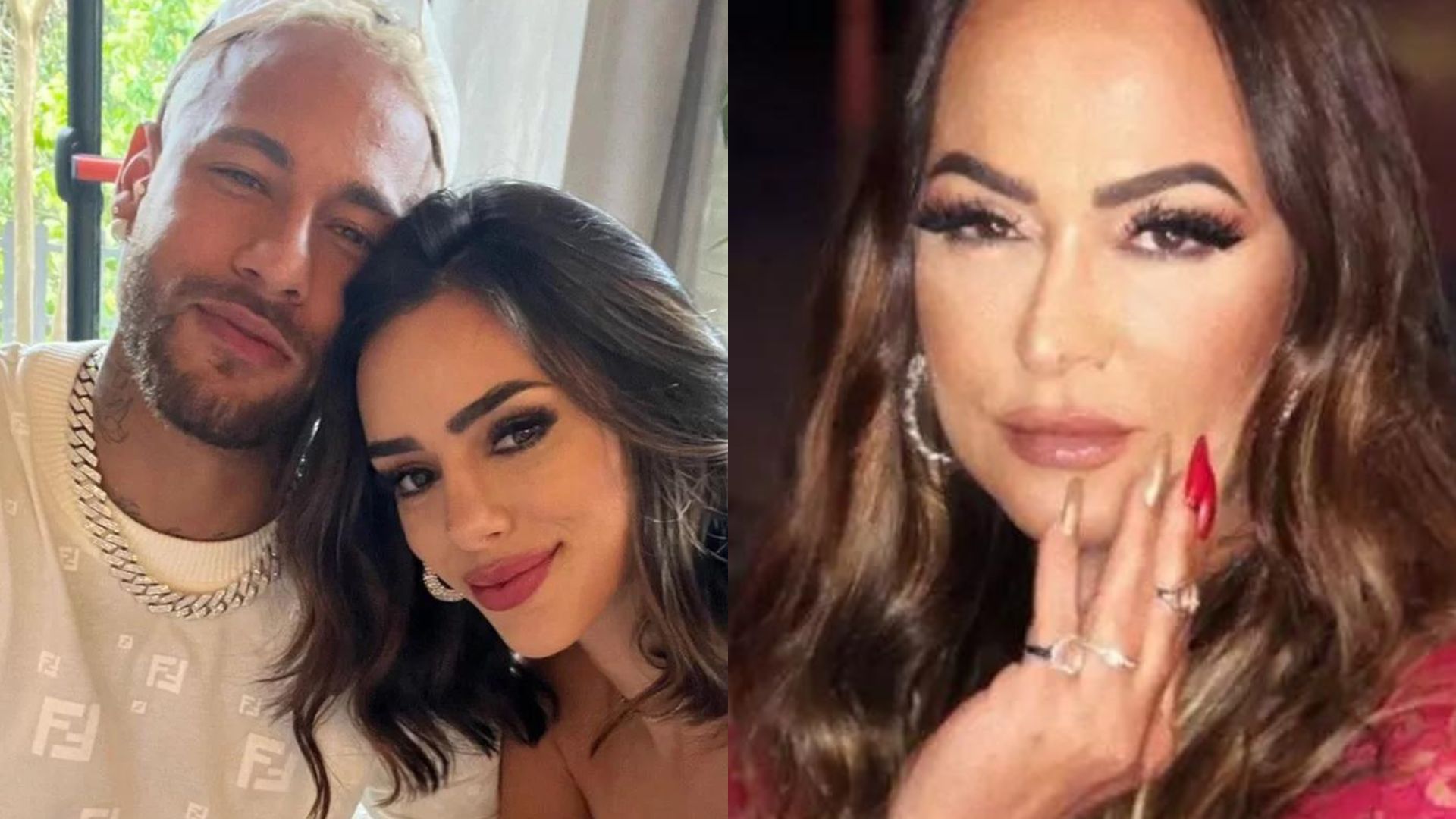 Neymar, Bruna Biancardi e Nadine Gonçalves