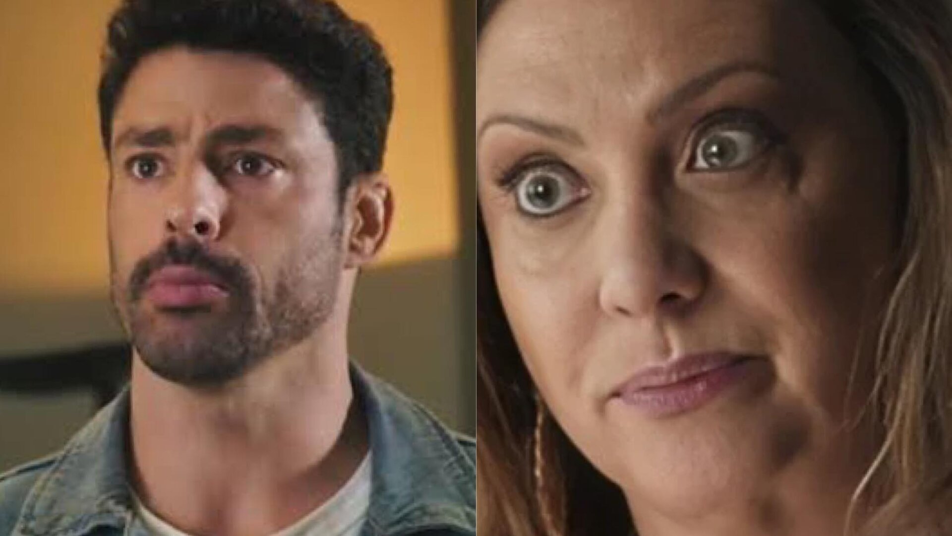 Caio (Cauã Reymond) e mãe, Agatha (Eliane Giardini) em 'Terra e Paixão'