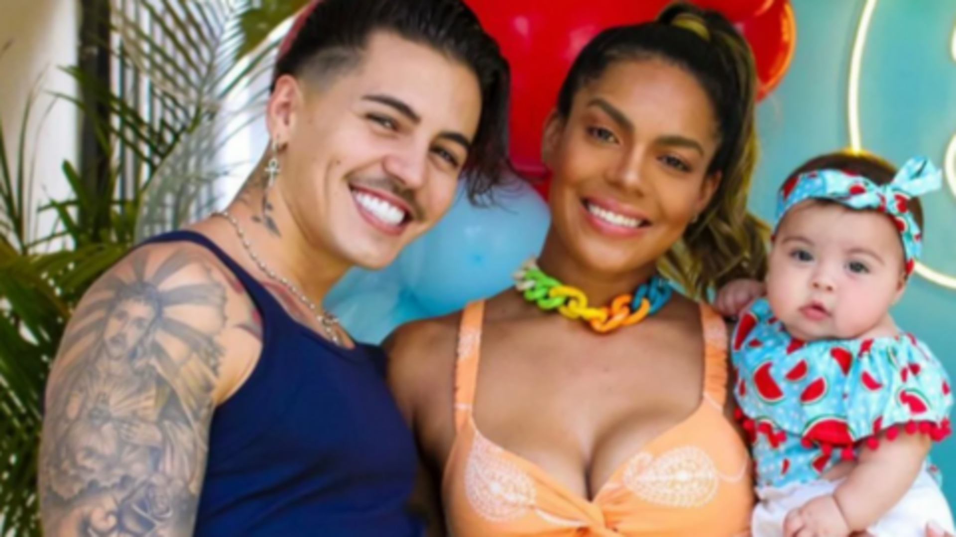 Biel e Tays Reis com a filha, Pietra