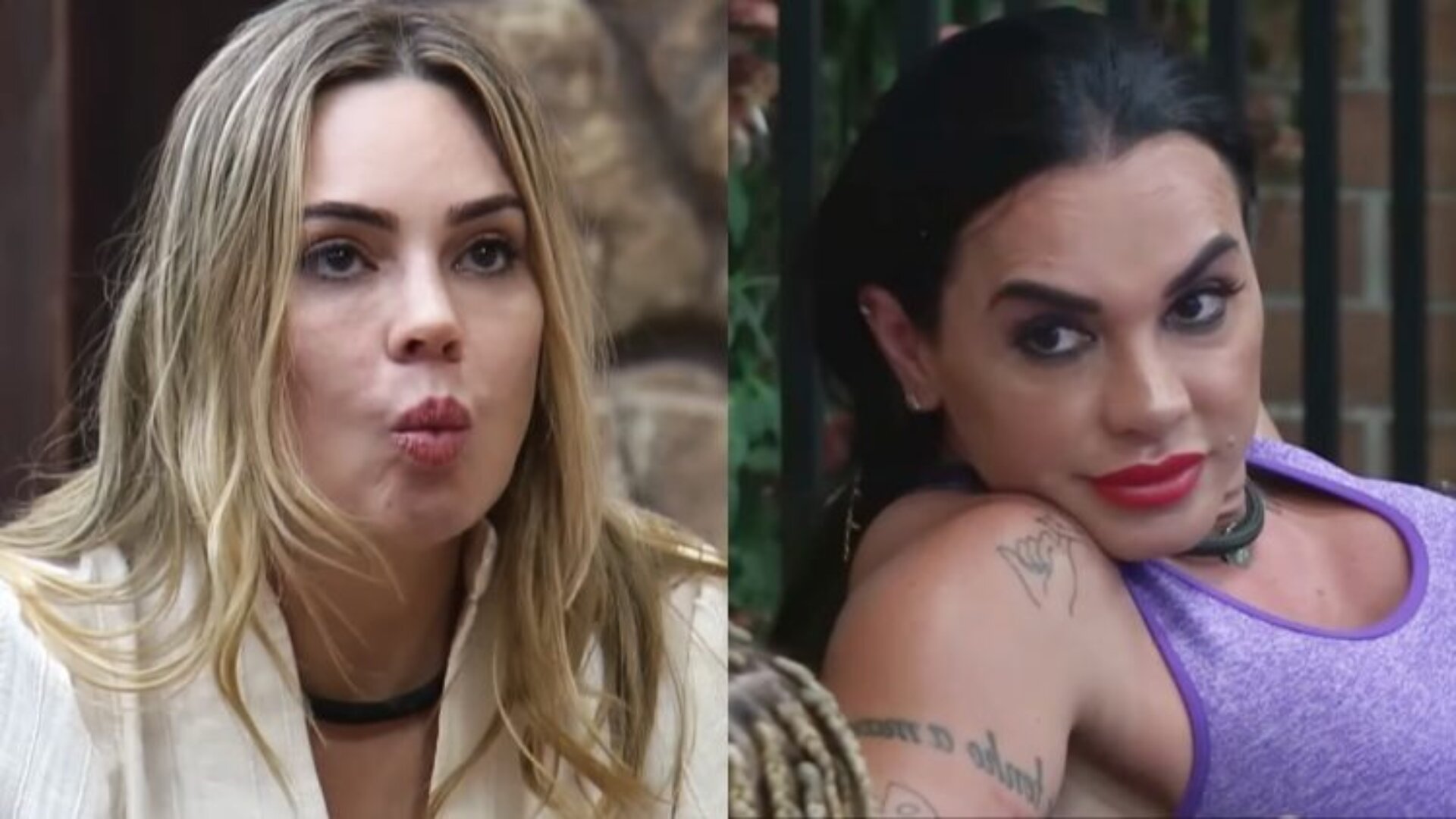 Rachel Sheherazade e Kamila Simioni em 'A Fazenda 15'