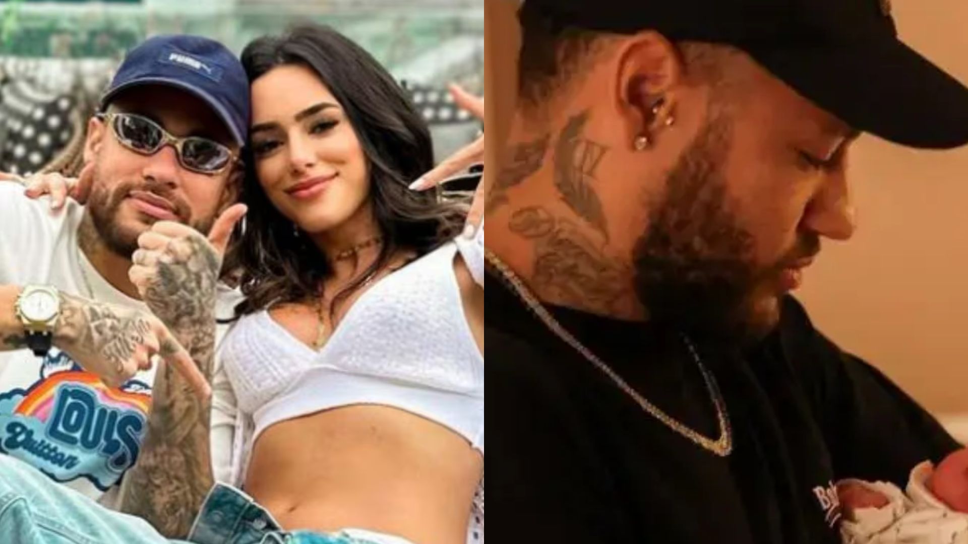 Neymar, Bruna Biancardi e Mavie - Reprodução/Instagram
