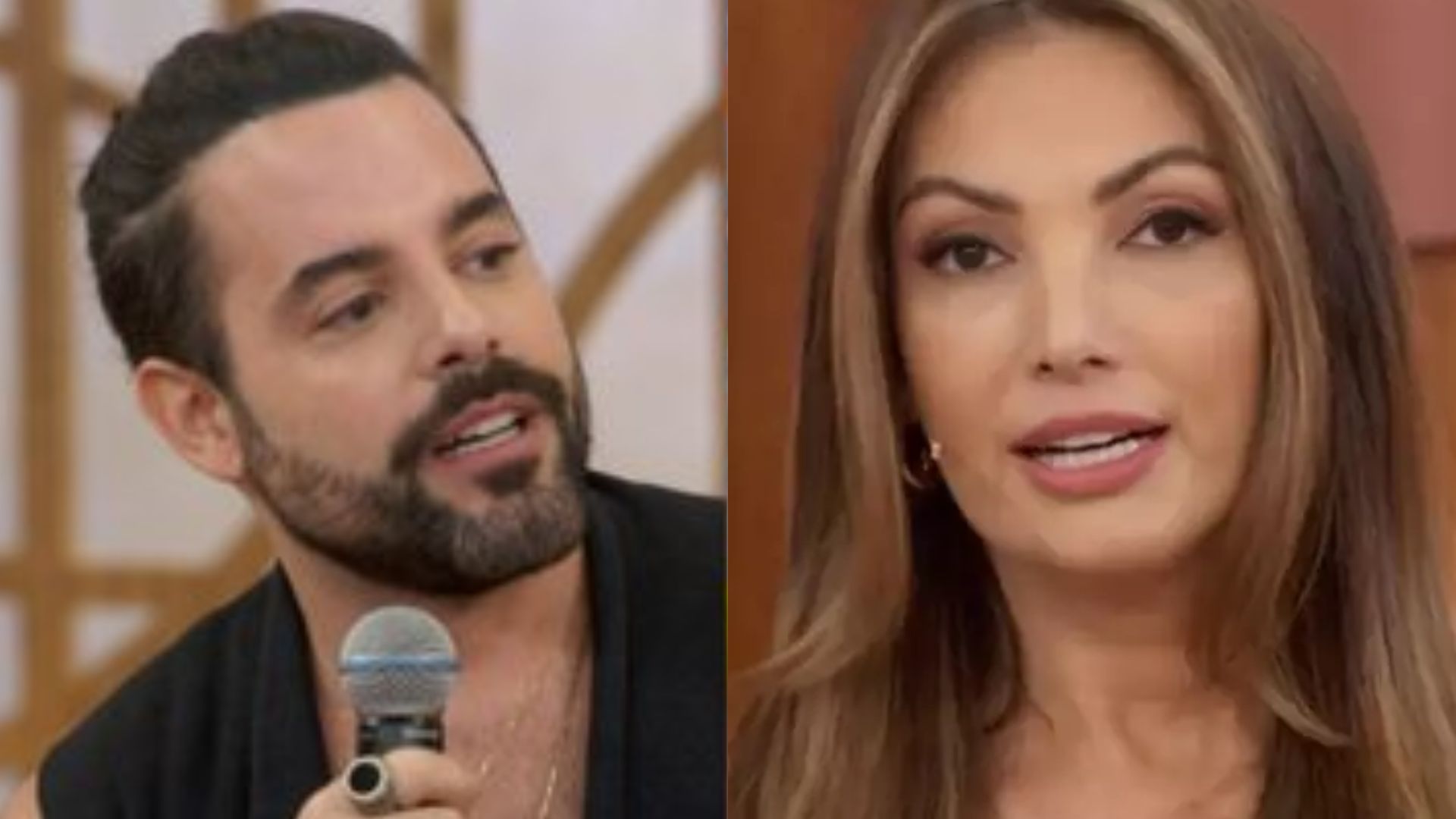 Pedro Carvalho e Patricia Poeta no 'Encontro'. Reprodução/TV Globo