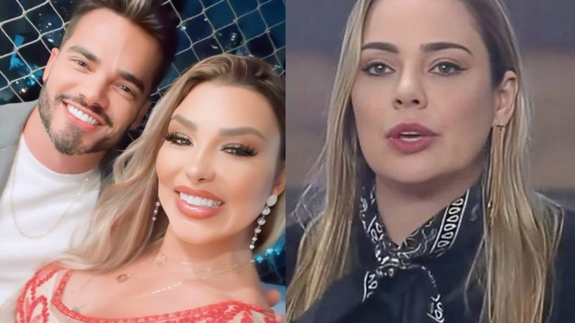 Fábio Gontijo, marido de Jenny Miranda, e Rachel Sheherazade