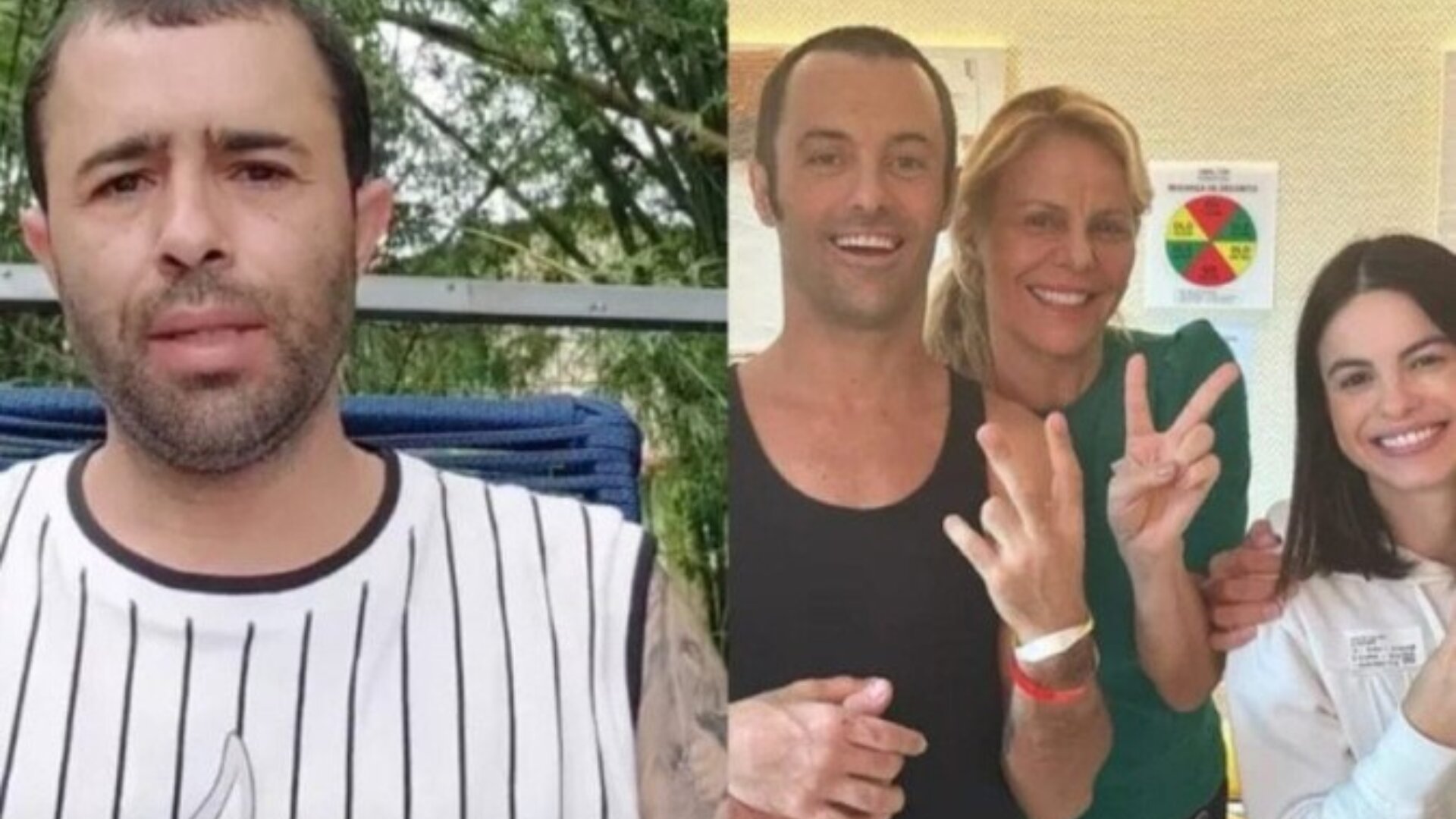 Motorista Diones e Kayky Brito com a família
