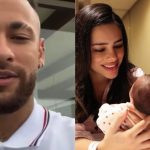 Neymar e Bruna Biancardi com a filha, Mavie