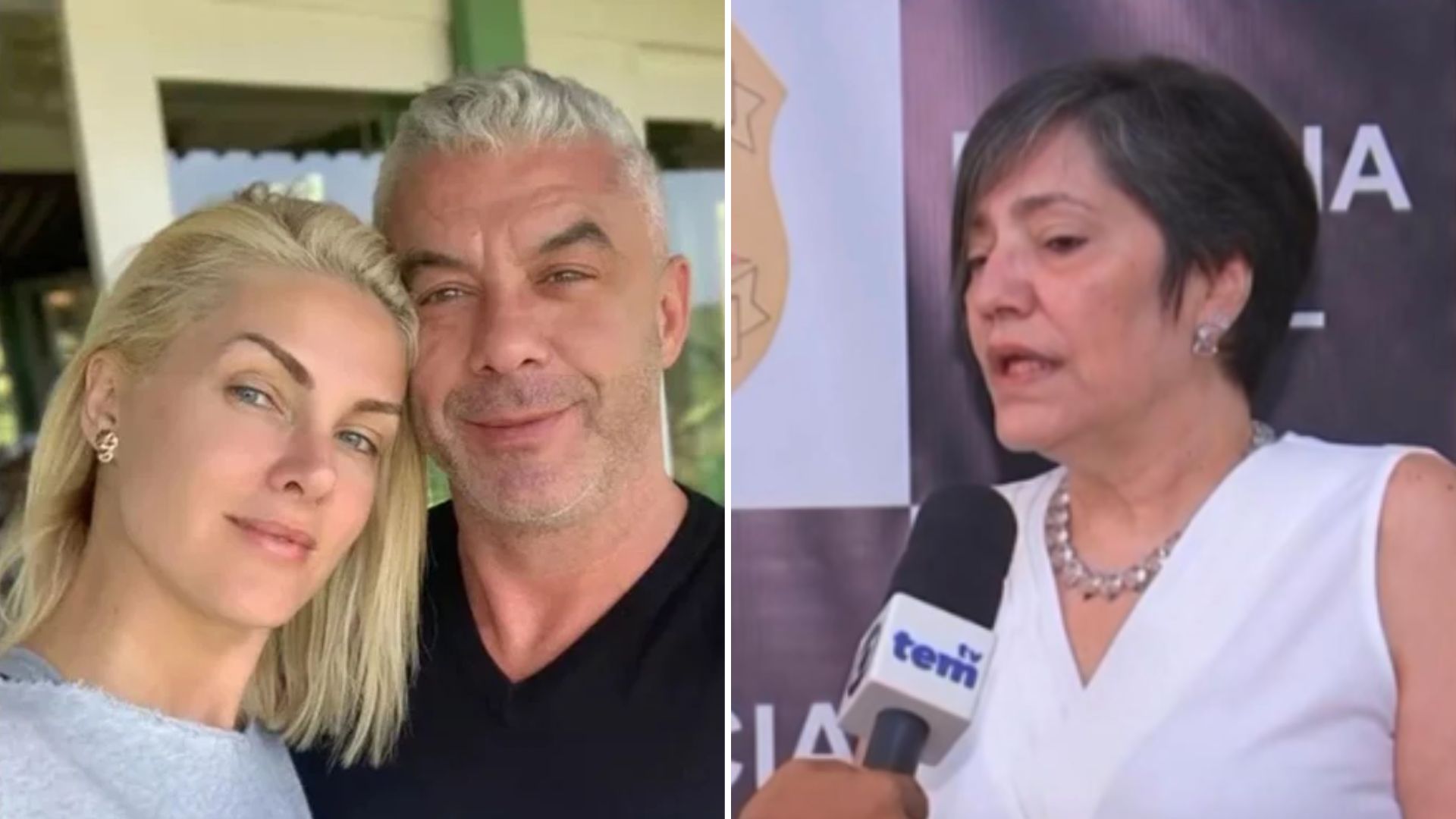 Ana Hickmann, Alexandre Correa e Delegada Márcia Pereira Cruz - Reprodução/Instagram/G1