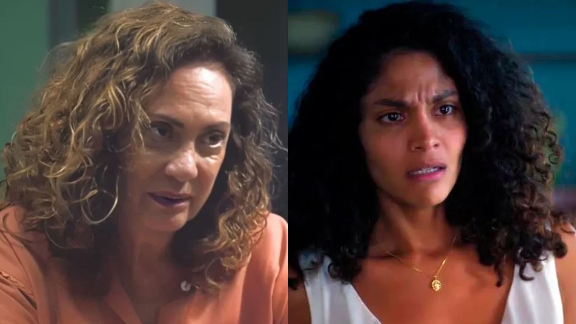 Agatha e Aline em 'Terra e Paixão'. Reprodução/TV Globo