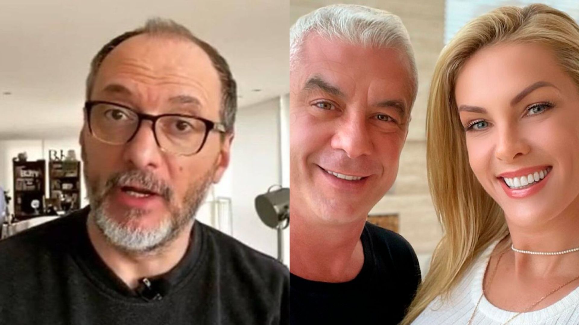 Brito Jr, Alexandre Correia e Ana Hickmann. Reprodução/Instagram