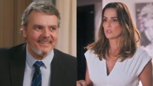Roberto e Lara em 'Elas por Elas'. Reprodução/TV Globo