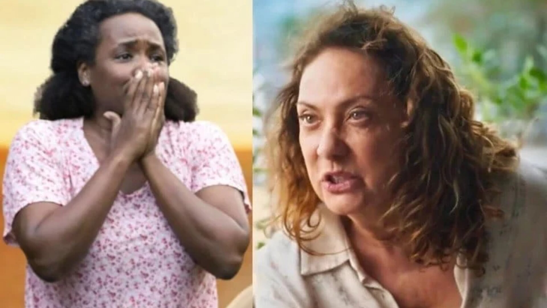 Jussara (Tatiana Tiburcio) e Agatha (Eliane Giardini) em 'Terra e Paixão'