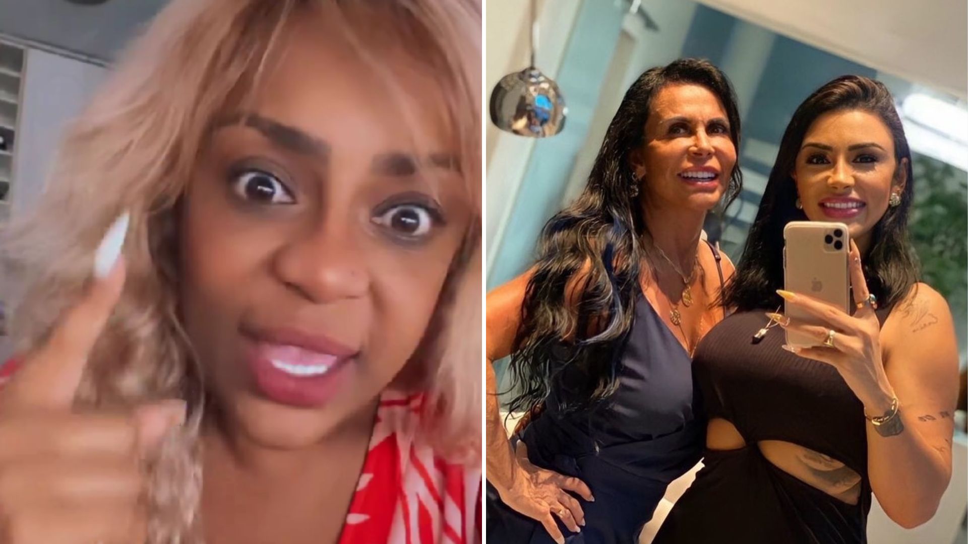Cariúcha, Gretchen e Jenny Miranda - Reprodução/Redes Sociais