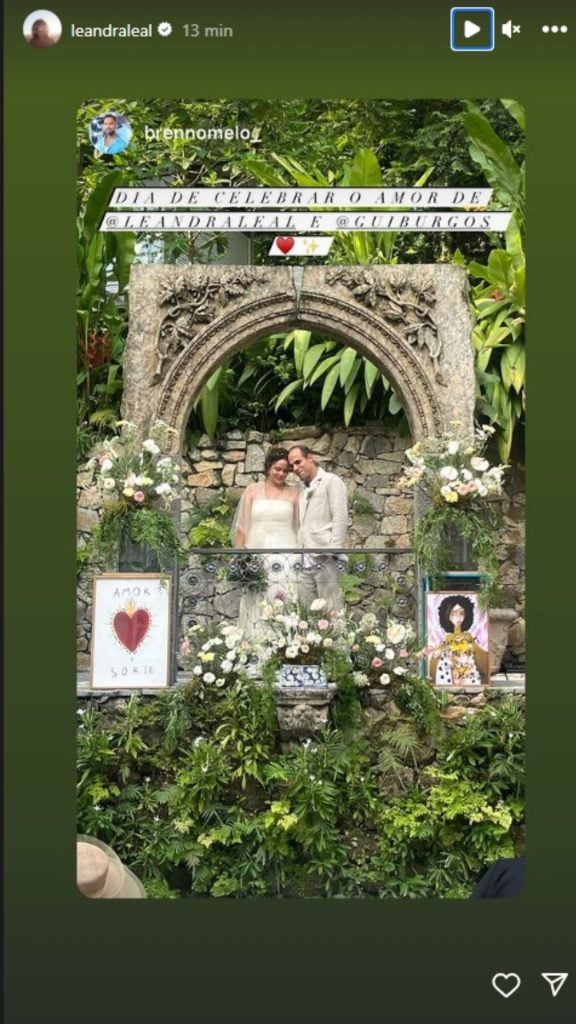 Casamento Leandra Leal e Guilherme Burgos - Reprodução/Instagram