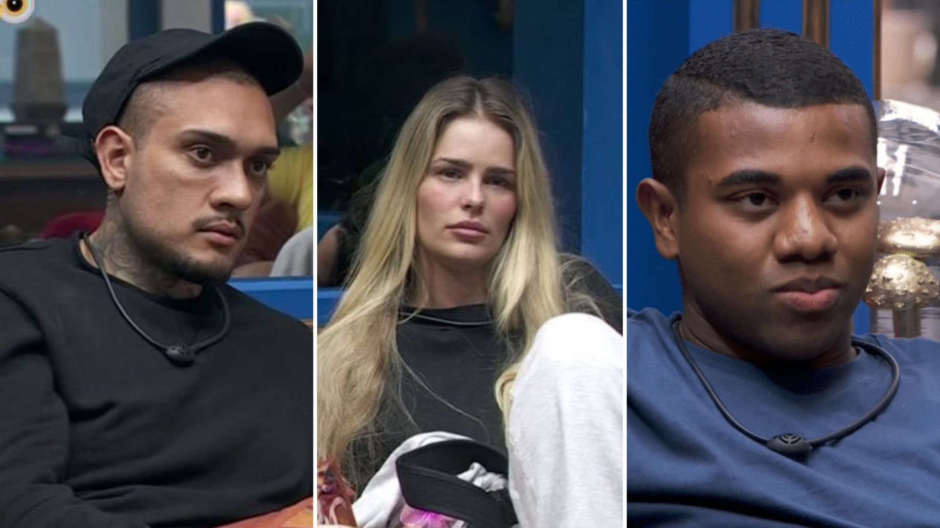 Bin Laden, Yasmin e Davi no 'BBB 24' - Reprodução/Globoplay