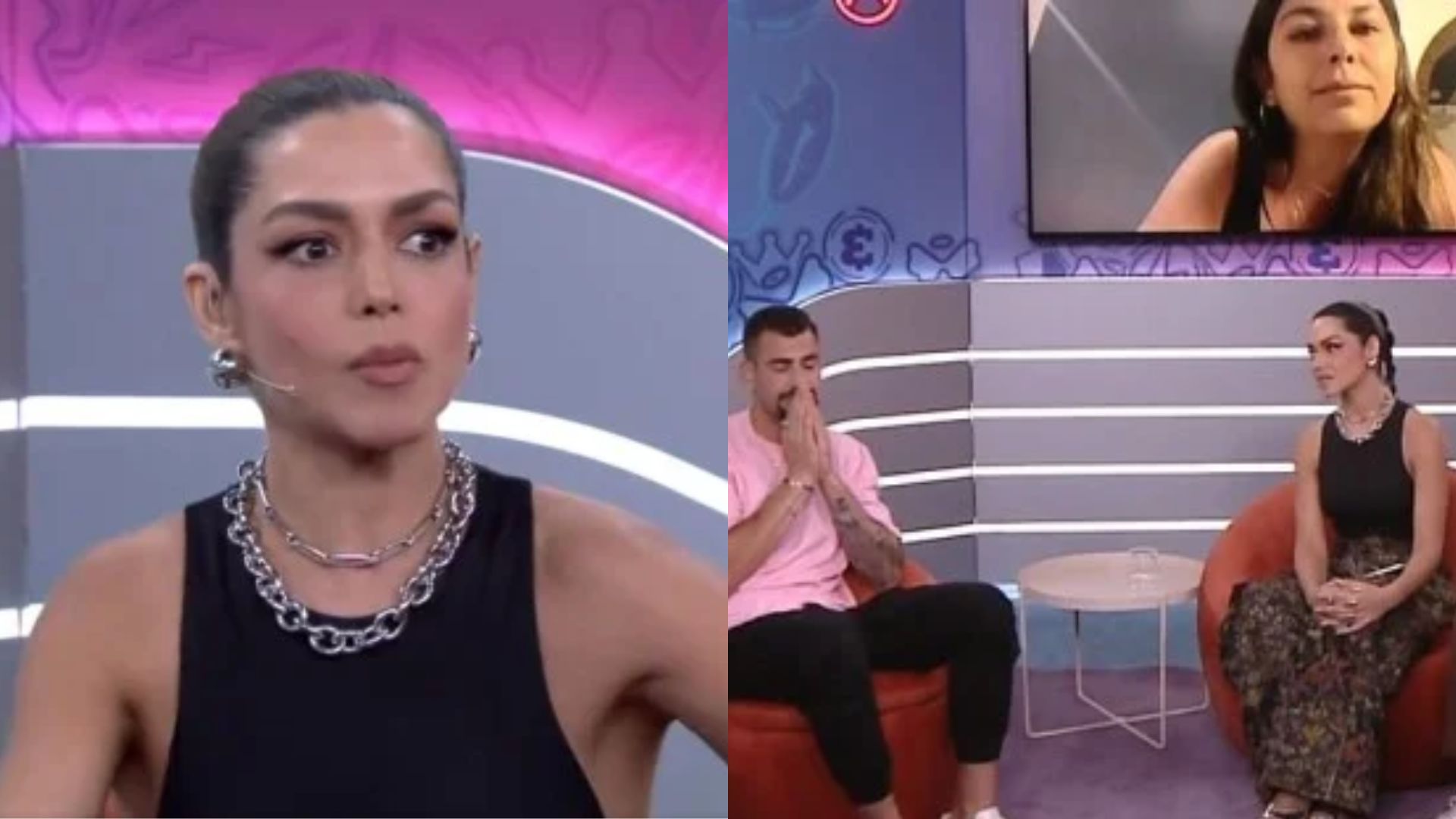 Thais Fersoza e Nizam no 'Bate-Papo com Eliminado' - Reprodução/Globoplay