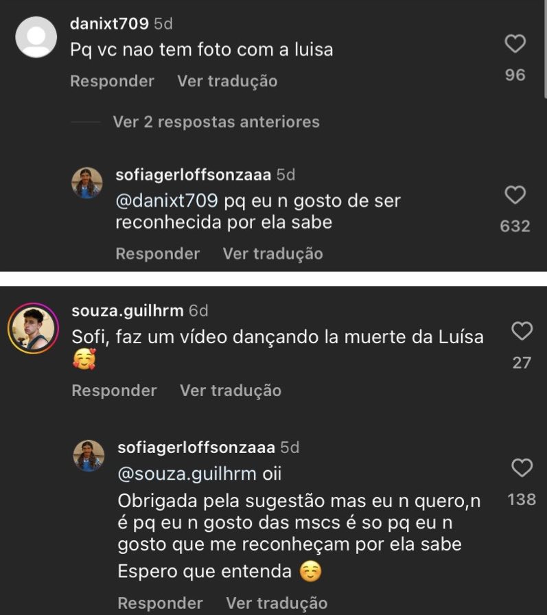 Irmã de Luísa Sonza se explica após recusar dançar músicas da cantora