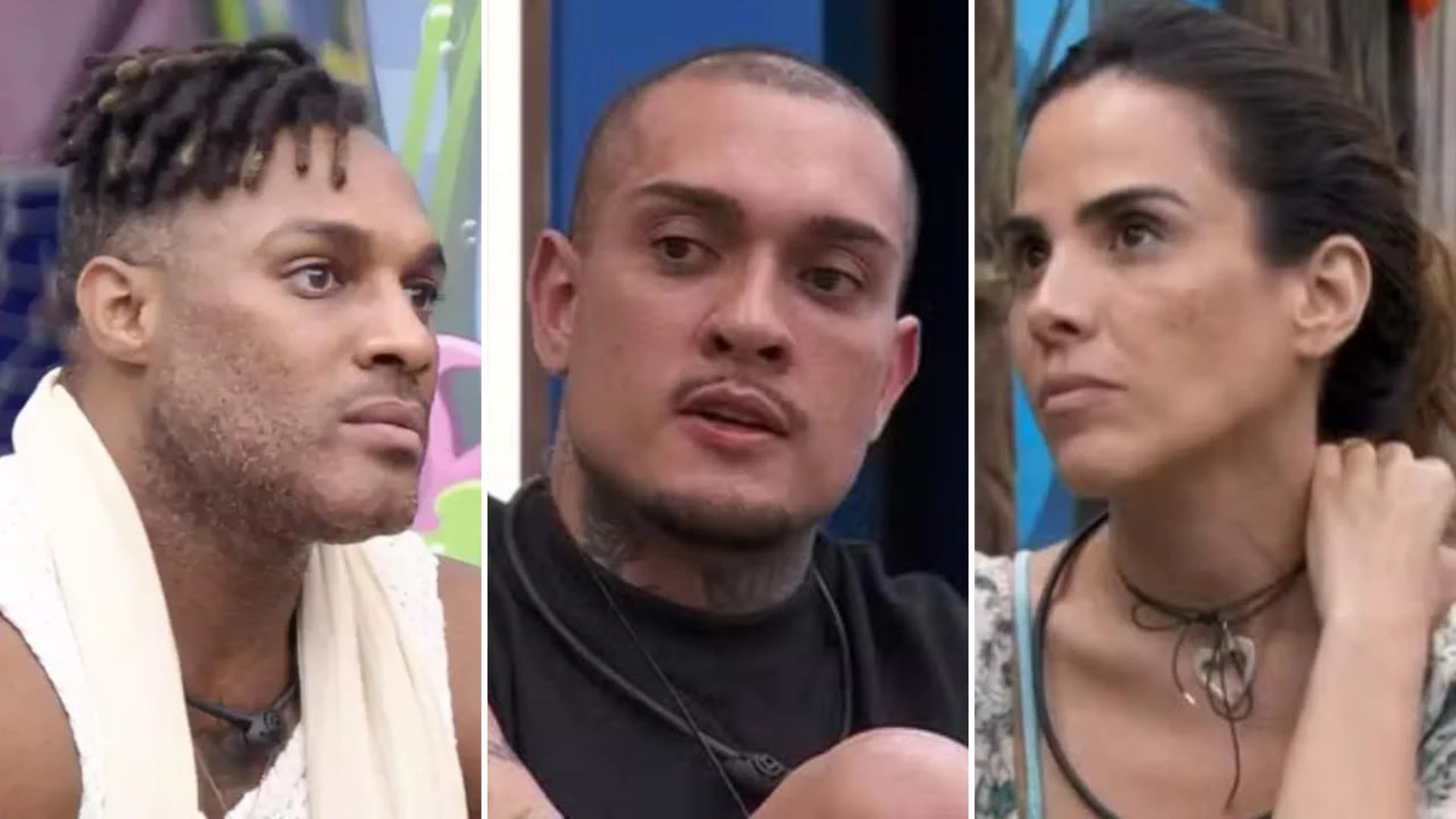 Fred Nicácio e MC Bin Laden e Wanessa no 'BBB 24' - Reprodução/Globo