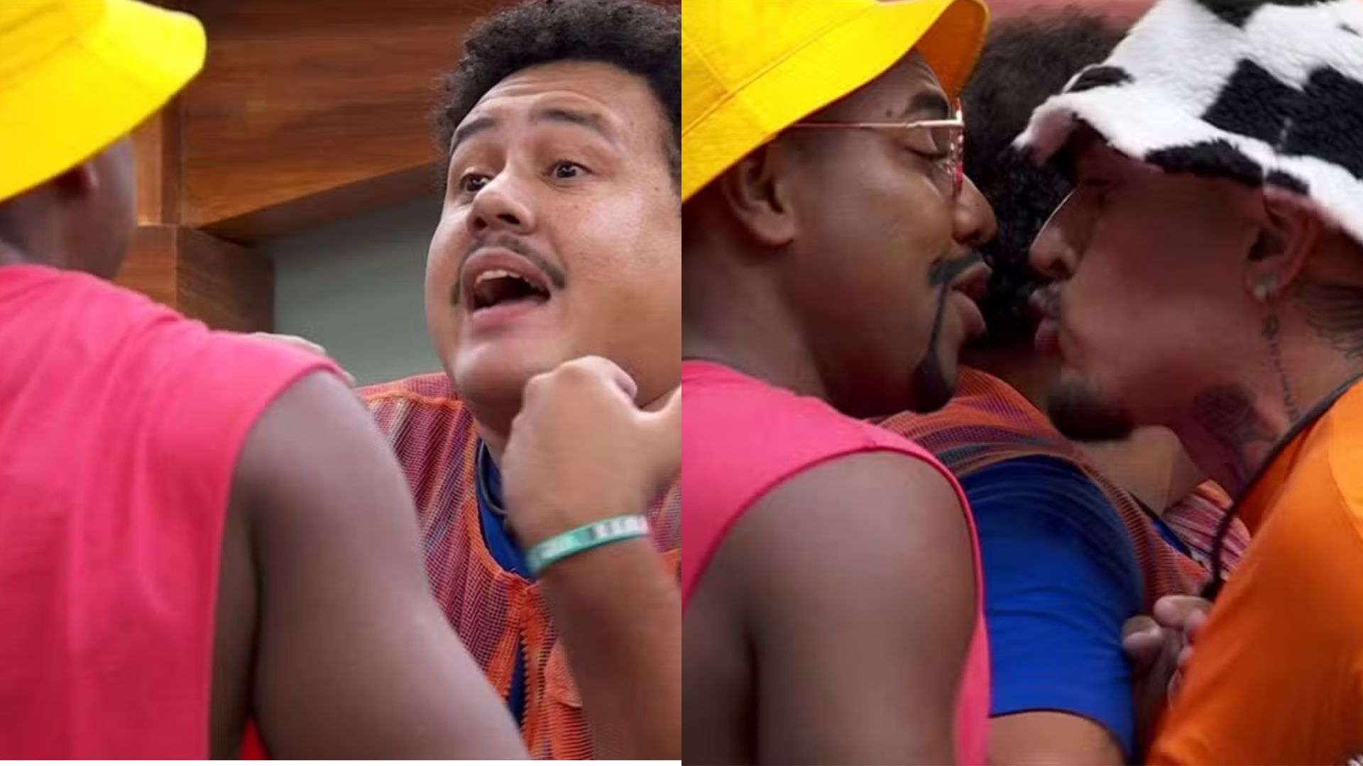 Lucas, Davi e Bin no 'BBB 24' - Reprodução/Globoplay