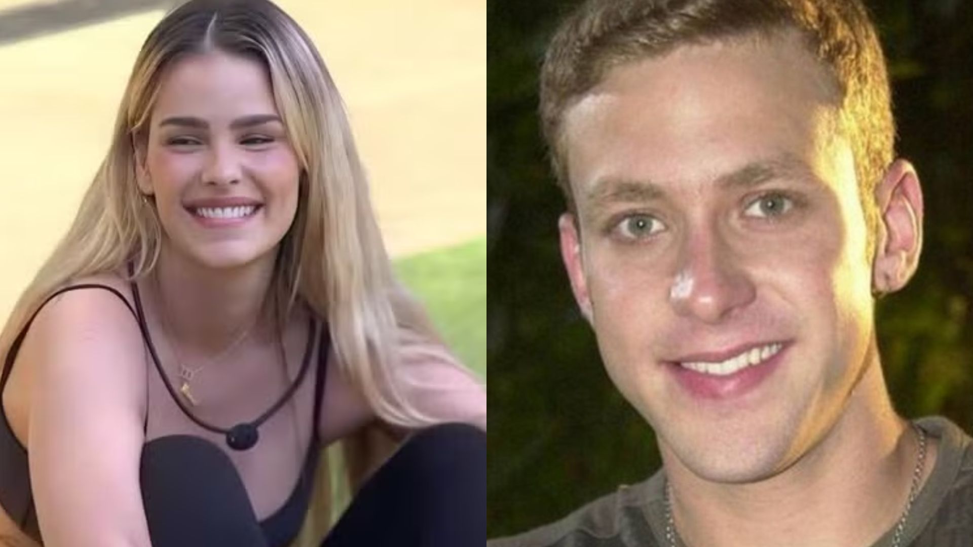 Yasmin Brunet, no ‘BBB 24’, e Sergio Hondjakoff, o Cabeção de Malhação - Reprodução/Globoplay/Globo