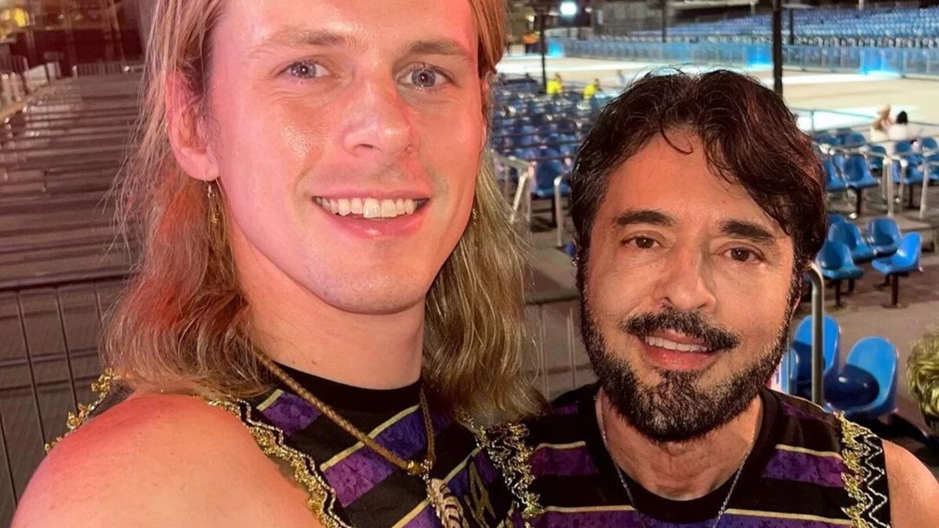 Dylan Meehan e Tiago Santiago, autor de novelas da Record