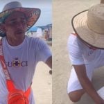 Influenciadora famosa faz 'doação gorda' para vendedor na praia