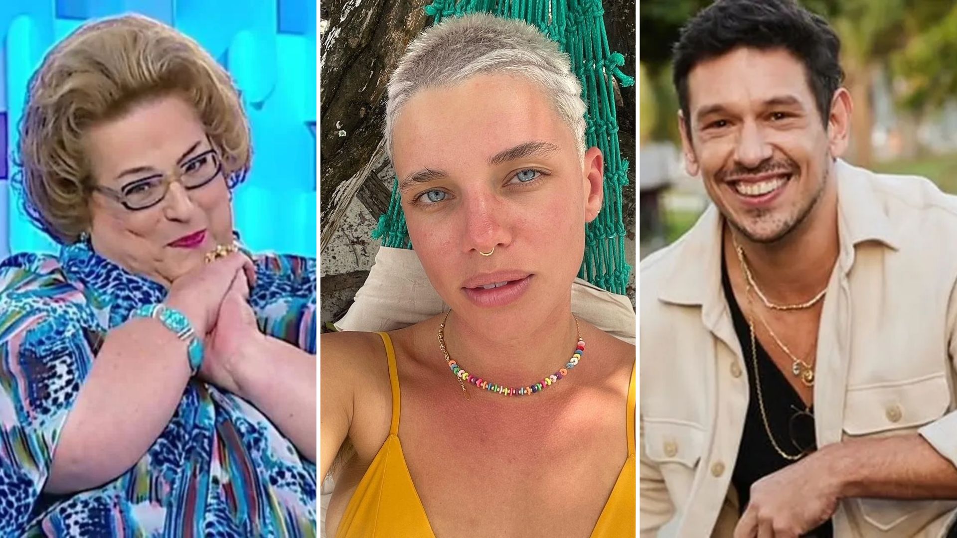 Mamma Bruschetta, Bruna Linzmeyer e João Vicente de Castro - Reprodução/SBT/Instagram
