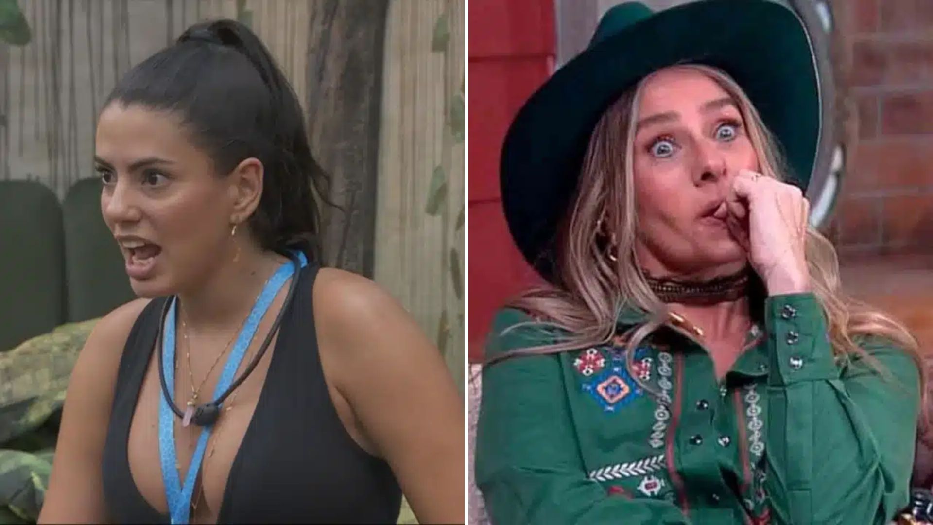 Fernanda e Adriane Galisteu - Reprodução/Globo/Record