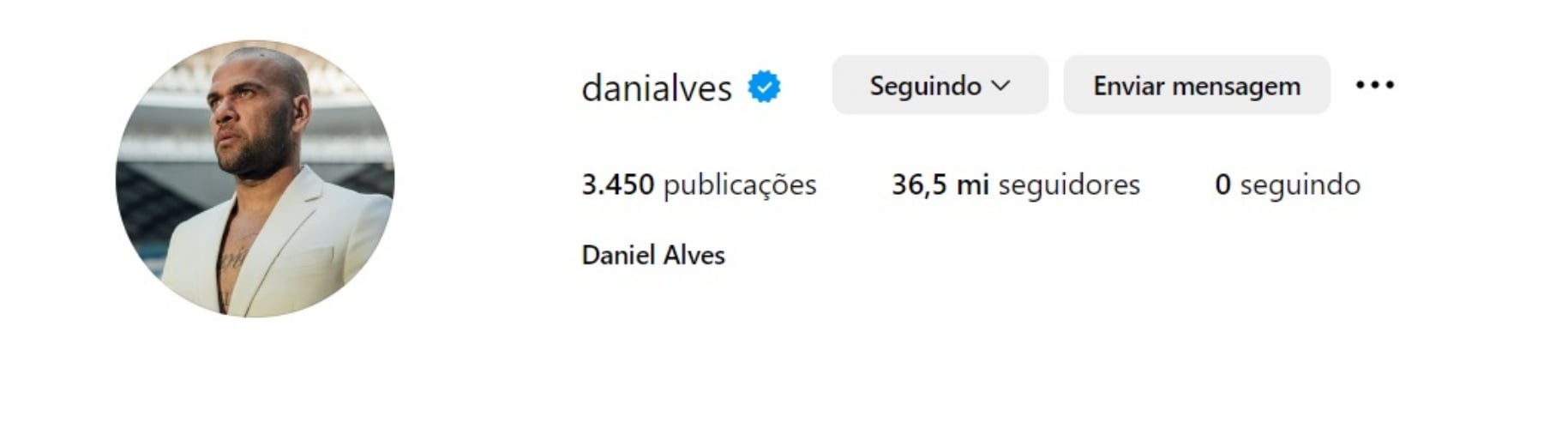 Daniel Alves (Reprodução/Instagram)