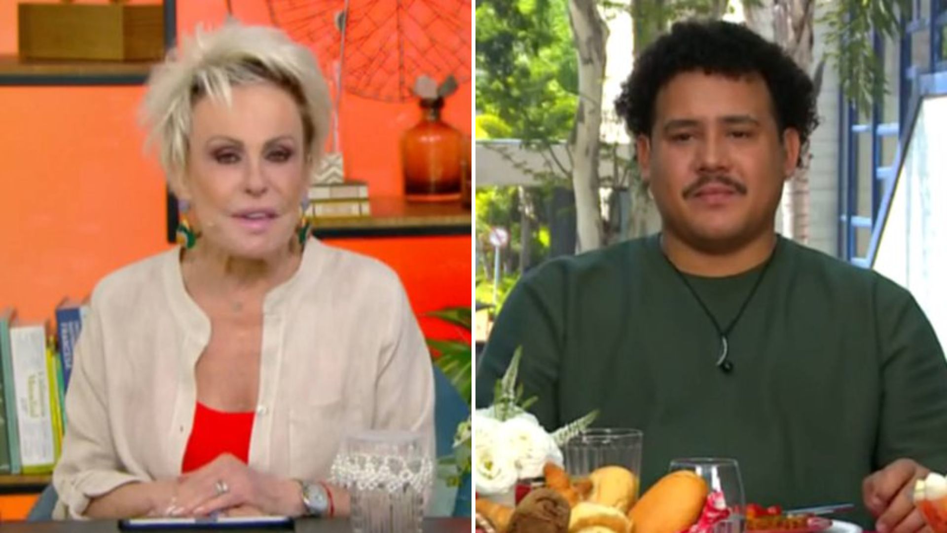 Ana Maria Braga e Lucas Buda do 'BBB 24' - Reprodução/ Globo
