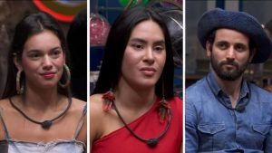 Alane, Isabelle e Matteus em 'BBB 24'- Reprodução/TV Globo