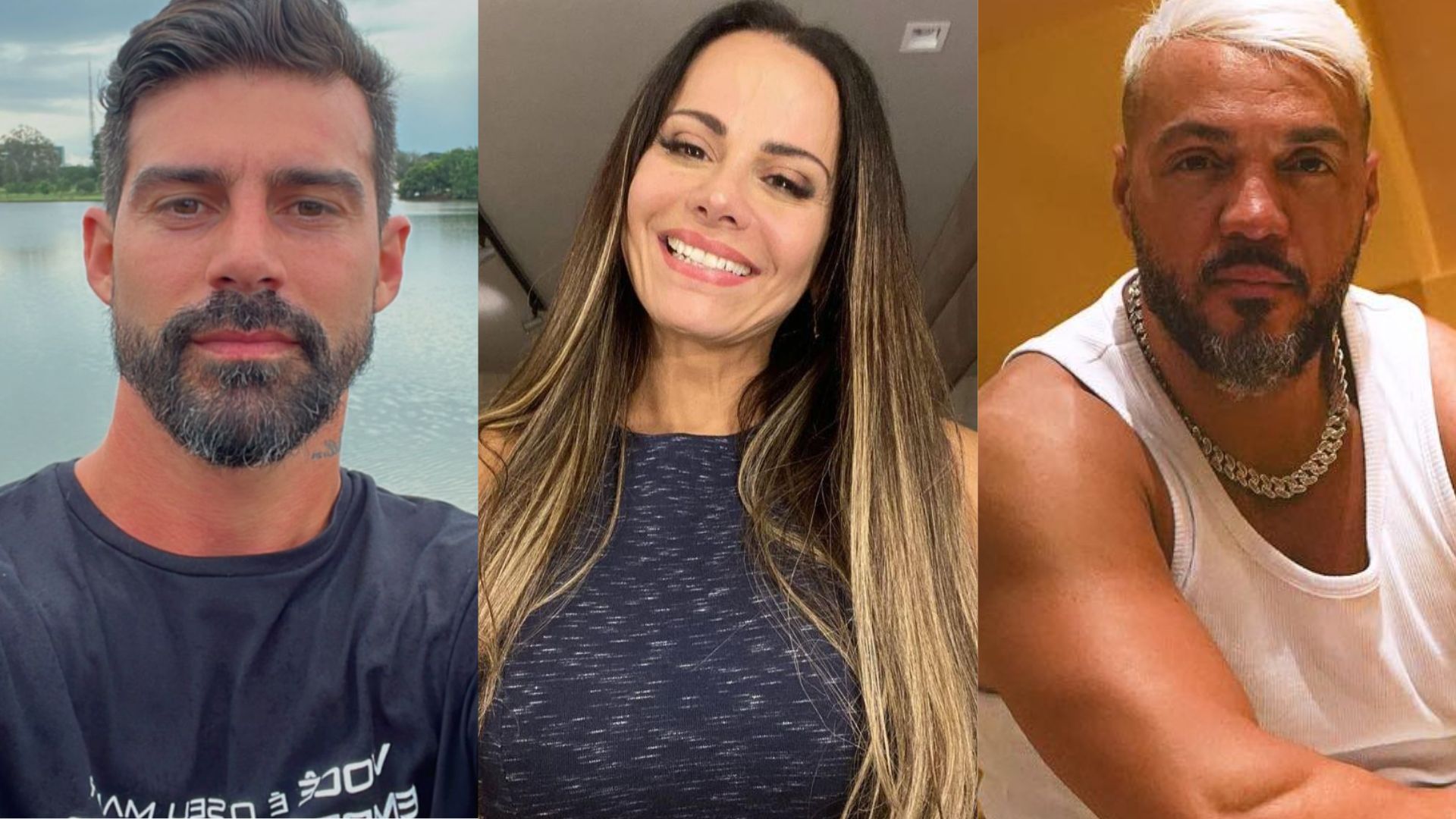 Radames, Viviane Araujo e Belo - Reprodução/Instagram