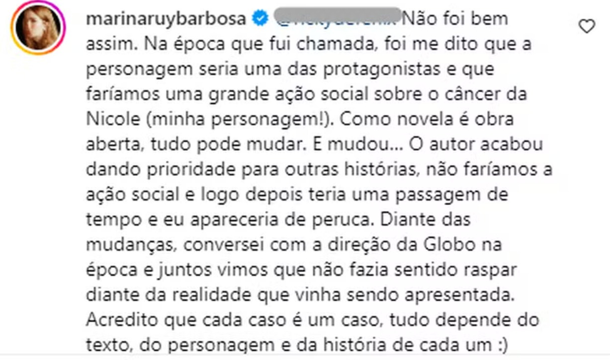 Post Marina Ruy Barbosa (Reprodução/Instagram)