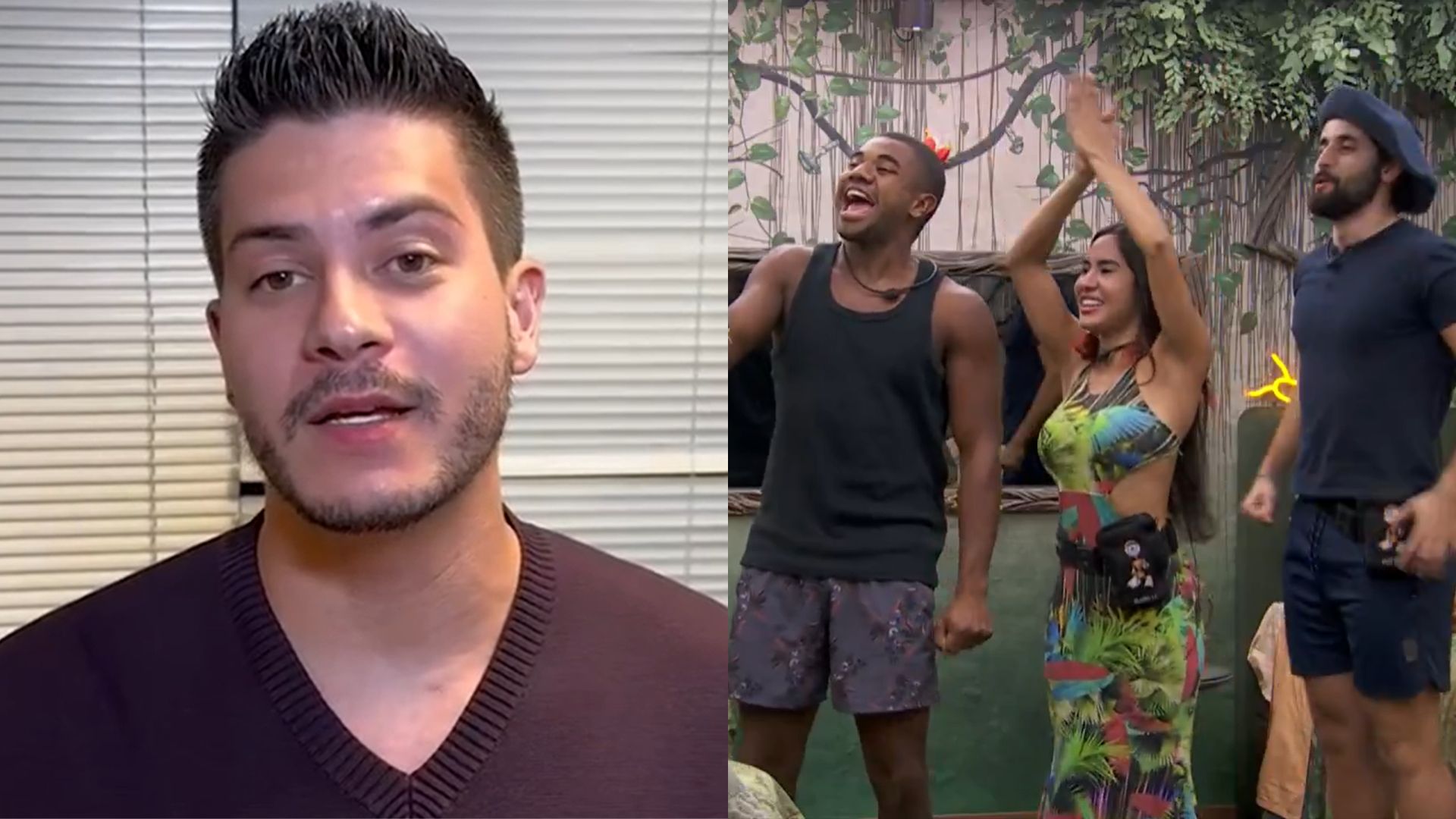 Arthur Aguiar e finalistas do 'BBB 24', Davi, Matteus e Isabelle