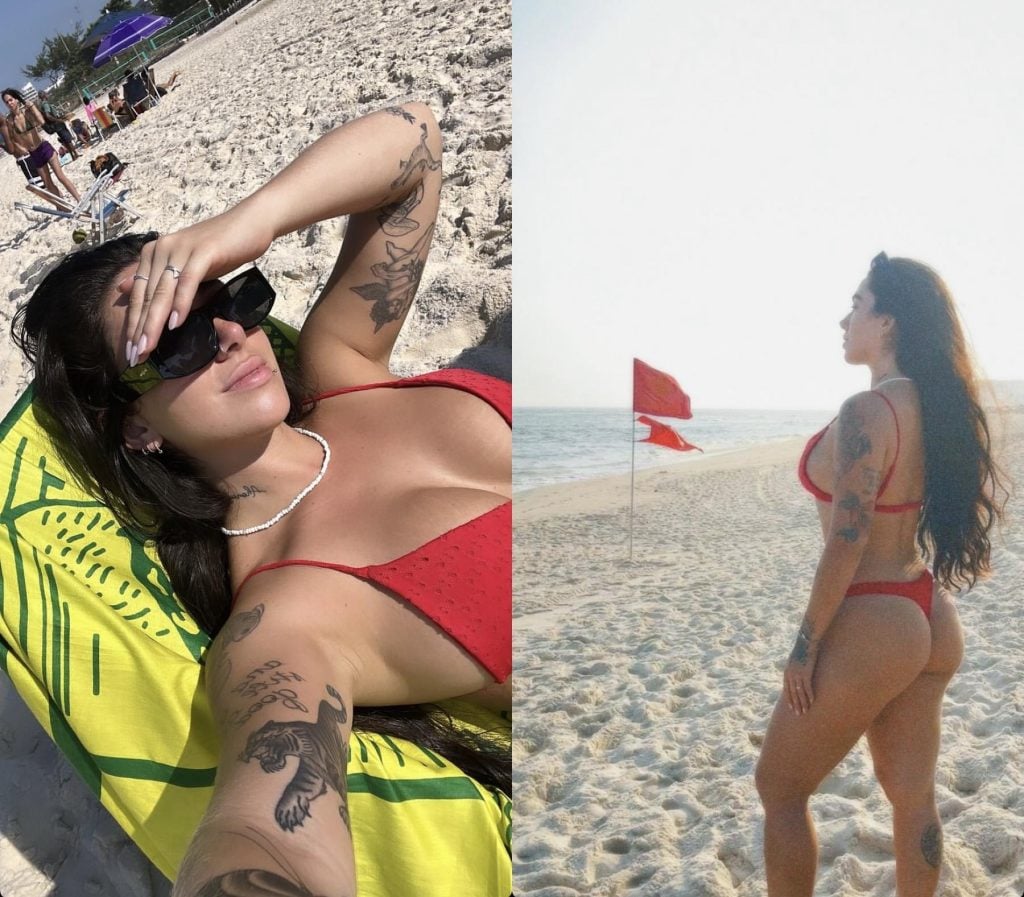 Fora do 'BBB 24', Giovanna usa biquíni cavadíssimo e esbanja beleza na praia