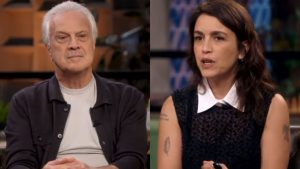 Pedro Bial e Manuela Dias - Reprodução/TV Globo