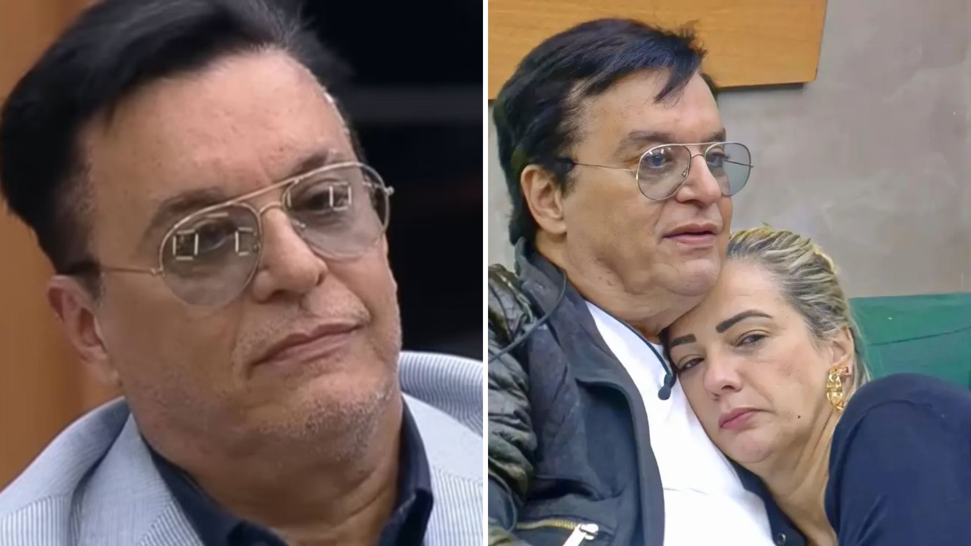 Nahim e a esposa - Reprodução/Record