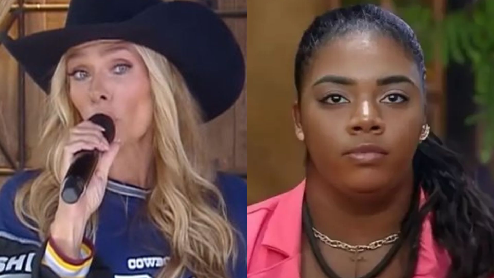 Adriane Galisteu e Raquel Brito, desclassificada de 'A Fazenda 16' - Reprodução/Playplus