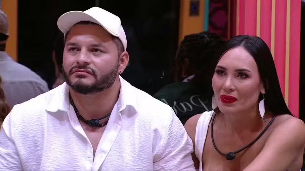 Marcelo e Arleane, 1º dupla eliminada do 'BBB 25' - Reprodução/Globo