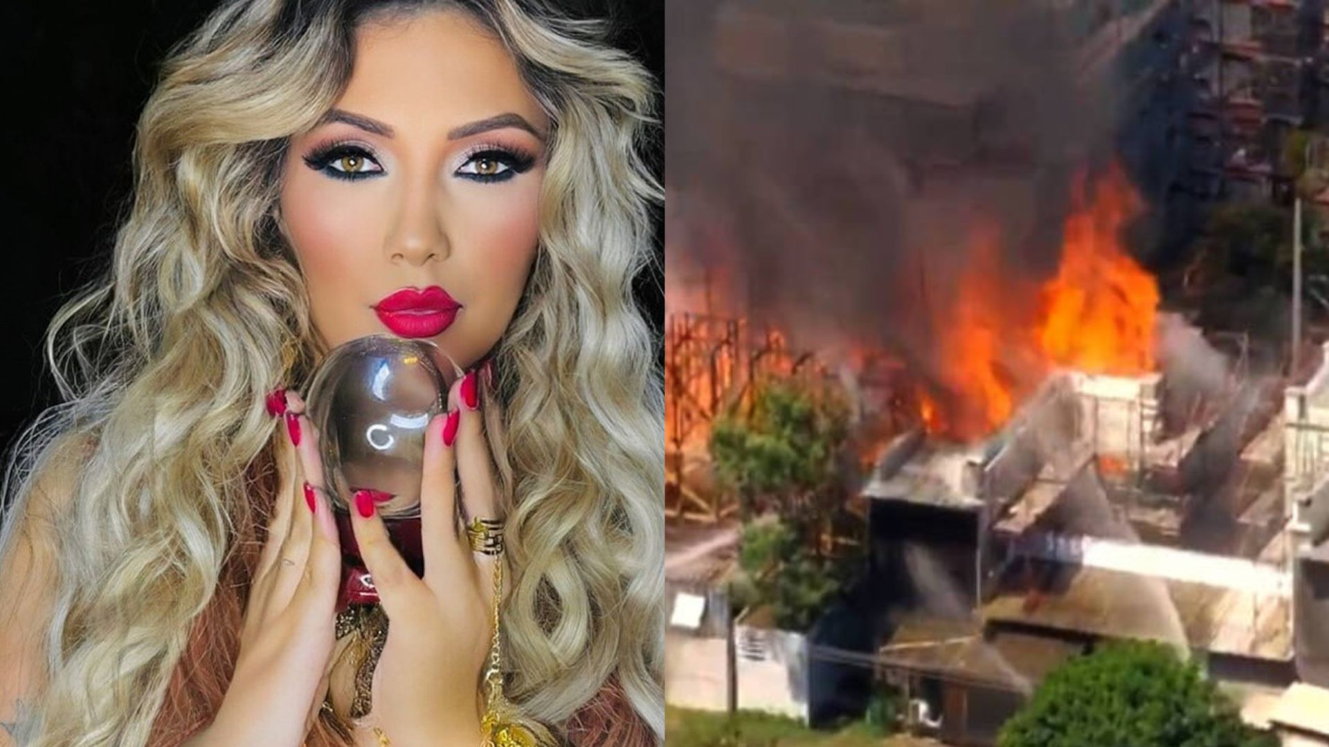 Vidente Chaline e o incêndio na Globo - Foto: Instagram/Record