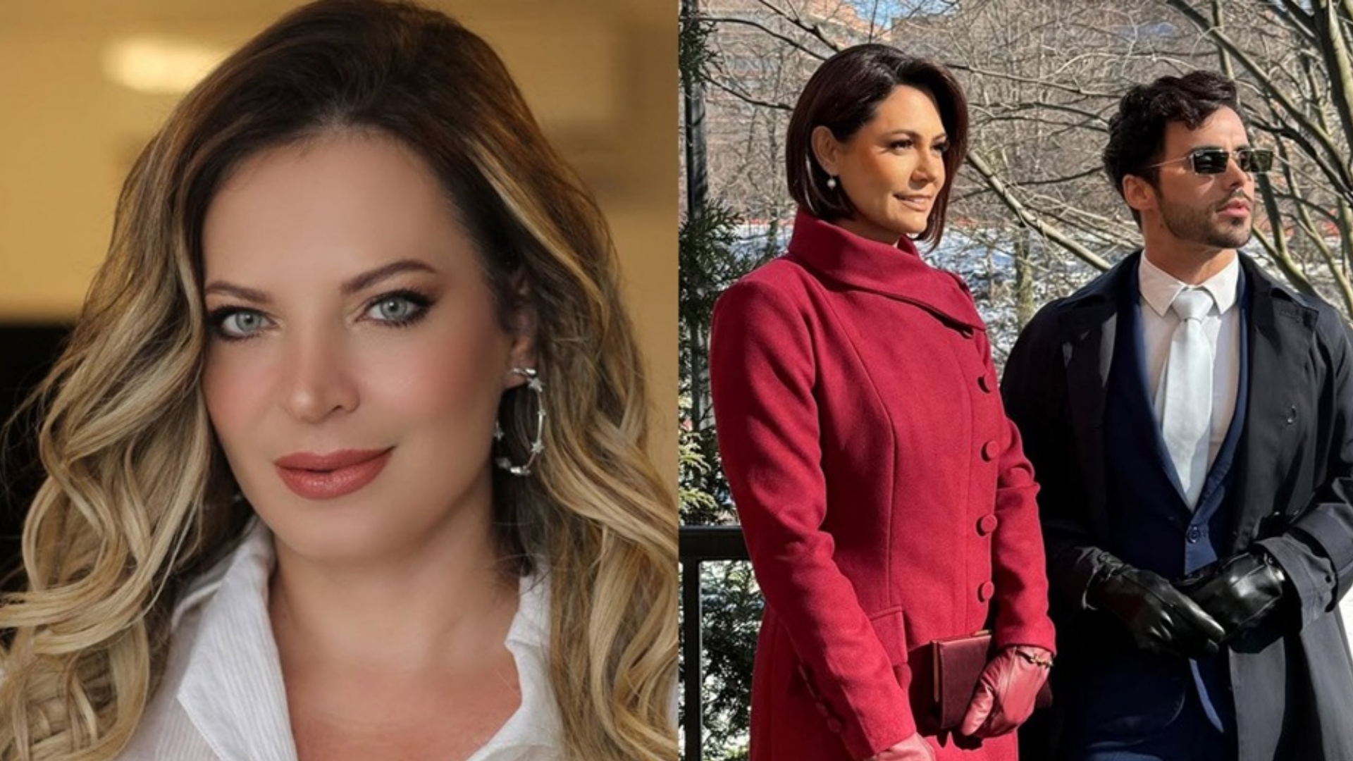 Joice Hasselmann, Michelle Bolsonaro, Agustin Fernandez (Reprodução/Instagram)