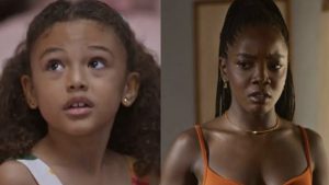 Sofia (Elis Cabral) e Leona (Clara Moneke) em ‘Dona de Mim’ - Reprodução/TV Globo